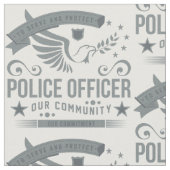 警官の責任 ファブリック (クローズアップ)