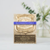 警官の退職パーティー インビテーションポストカード (スタンド正面)