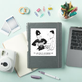 警官はアコーディオン漫画を持っている。 シール (iPadカバー)