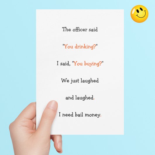 警官は冗談を言って警察のおもしろいユーモアを飲んでいると シーズンカード