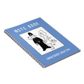 警官は時計の顔漫画を持っている。 ノートブック (右側)