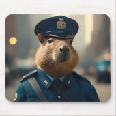 警官カピバラ:平和を守る、 マウスパッド (正面)