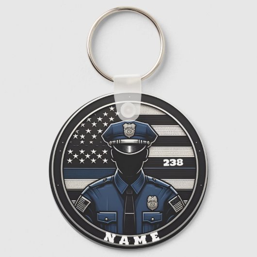 警官キーチェーン キーホルダー (正面)