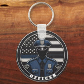 警官キーチェーン キーホルダー (裏面)