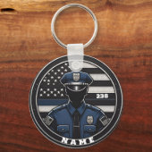 警官キーチェーン キーホルダー (正面)