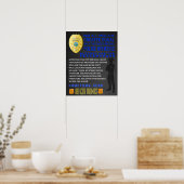 警官パーソナライズされたの贈り物。警察署。EMT ポスター (キッチン)