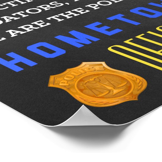 警官パーソナライズされたの贈り物。警察署。EMT ポスター (角)