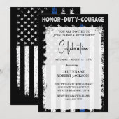  警官引退・卒業・誕生日祝い  招待状 (正面/裏面)