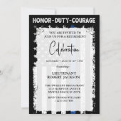 警官引退・卒業・誕生日 招待状 (正面)