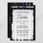  警官引退・卒業・誕生日  招待状 (正面/裏面)