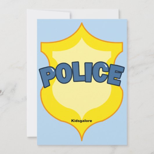 警官救助の英雄の誕生日の招待状 招待状 (裏面)