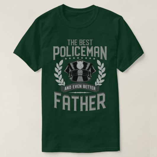 警官最高のとさらに良い父親の法律Enfo Tシャツ (デザイン正面)
