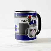 警官格言とパトカー マグカップ (正面右)