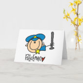 警官職業 カード (黄色い花)