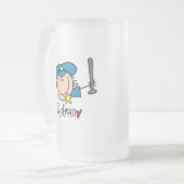 警官職業 フロストグラスビールジョッキ (正面左)