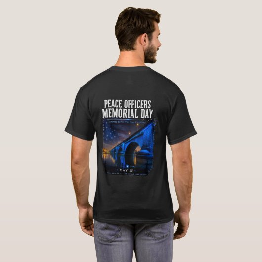 警官記念日 ロンドン橋 Tシャツ (裏面フル)