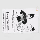 警官頼が漫画に同行する ゴルフタオル (横)