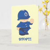 警官 カード (黄色い花)