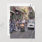 警官、バイクもしくは自転車に乗る人、ブードゥー ポストカード (正面/裏面)