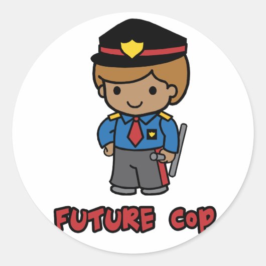 警官 ラウンドシール (正面)