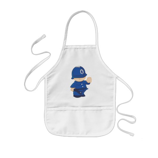 警官 子供用エプロン (正面)