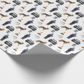 警官、警察犬、K9役人、パトカー ラッピングペーパー (角)