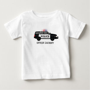 警官SUVの誕生日 ベビーTシャツ