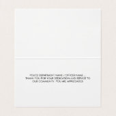 警察ありがとう法執行薄い青い線 名刺 (内部フラット)