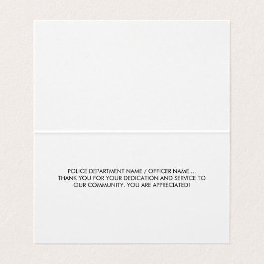警察ありがとう青い細線法執行機関 名刺 (内部フラット)