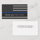 警察ありがとパーソナライズされたう青線 名刺 (正面/裏面)