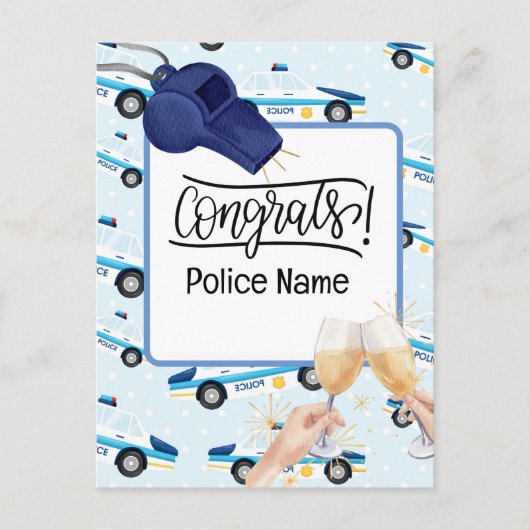 警察おめでとうございます ポストカード (正面)