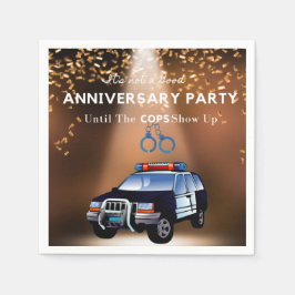 警察おもしろいが現れるまでの記念日パーティー スタンダードカクテルナプキン
