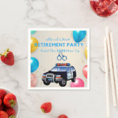 警察おもしろいが現れるまで退職パーティー スタンダードカクテルナプキン (インサイチュ)