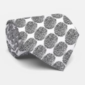 警察おもしろいの小さな黒と白の指紋 ネクタイ (ロール)