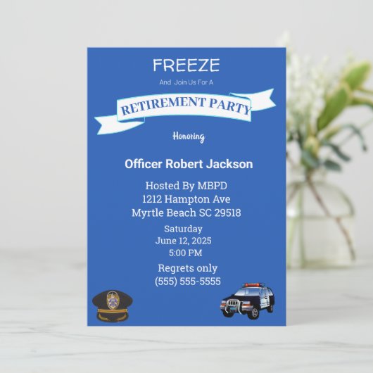 警察おもしろいの退職を凍結する 招待状 (スタンド正面)