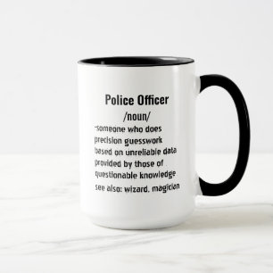 警察おもしろい士定義ギフト マグカップ