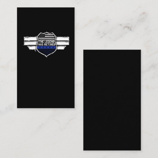 警察おもしろい官退職の伝説に退職した 名刺 (正面/裏面)