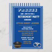 警察おもしろい法執行退職 招待状 (正面/裏面)