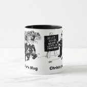 警察おもしろい漫画2冊。名前の選択の追加。 マグカップ (中央)