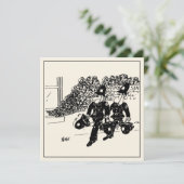 警察おもしろい漫画。警察署が燃えている。 カード (スタンド正面)