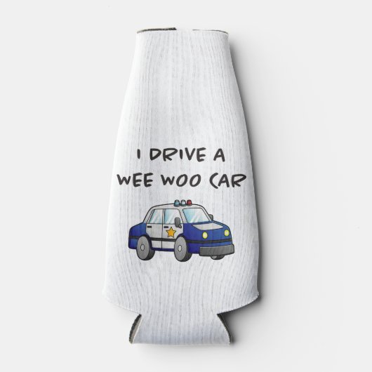 警察おもしろい車 ボトルクーラー (正面)