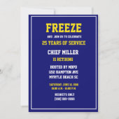 警察おもしろい退職招待状長 招待状 (正面)