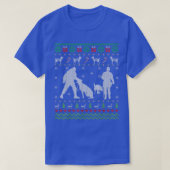 警察おもしろいK9犬の醜いクリスマスセーターのギフト Tシャツ (デザイン正面)