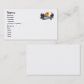 警察および体の輪郭が付いている犯罪現場の地図 名刺 (正面/裏面)