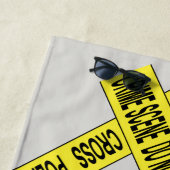 警察および死体の輪郭のビーチタオルは録音します ビーチタオル (インサイチュ)