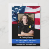 警察お祝い生命法執行記念碑 招待状 (正面)