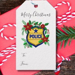 警察からのメリークリスマス ギフトタグ