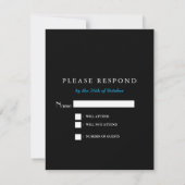 警察がスタイルを決めたアメリカ国旗RSVPの返事 出欠カード (裏面)