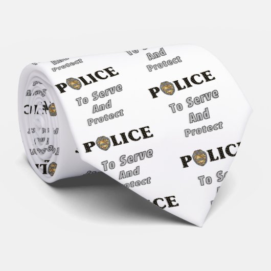 警察が働き保護 ネクタイ (ロール)