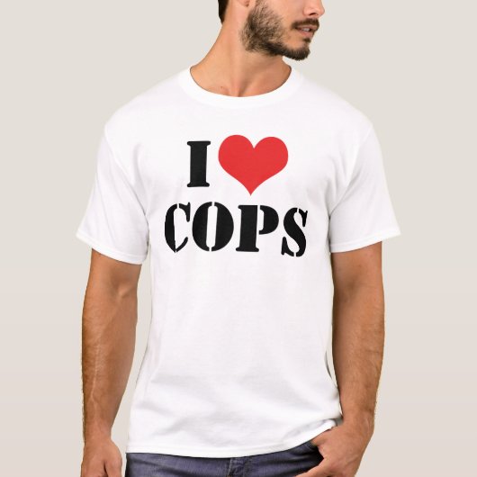 警察が好き Tシャツ (正面)